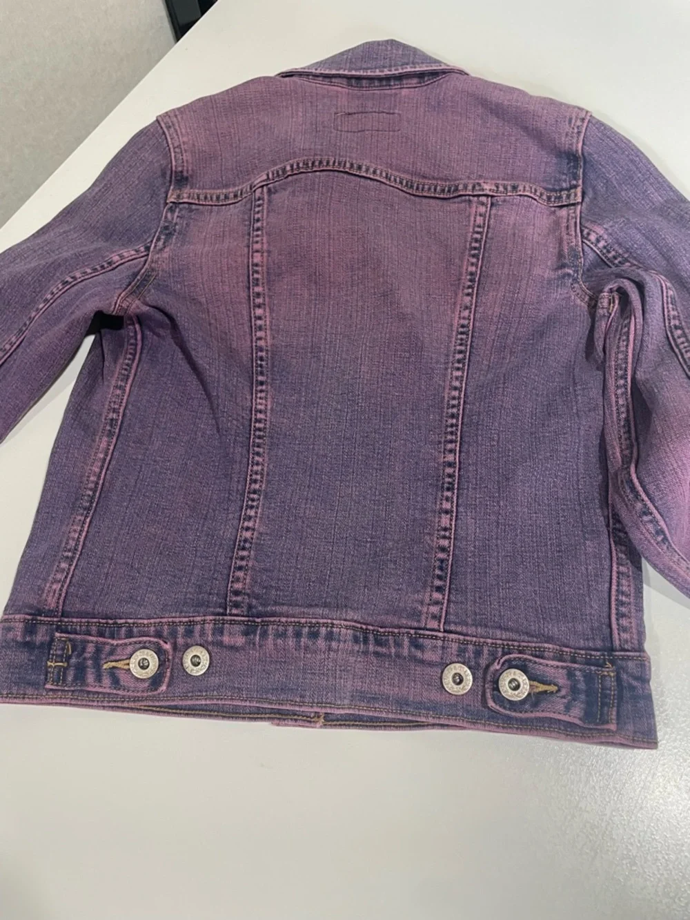 Vintage Look LEVI'S Purple Jean Jacket - Y2K Aesthetic - Feb 2010 - Size S - Picture 15 of 16